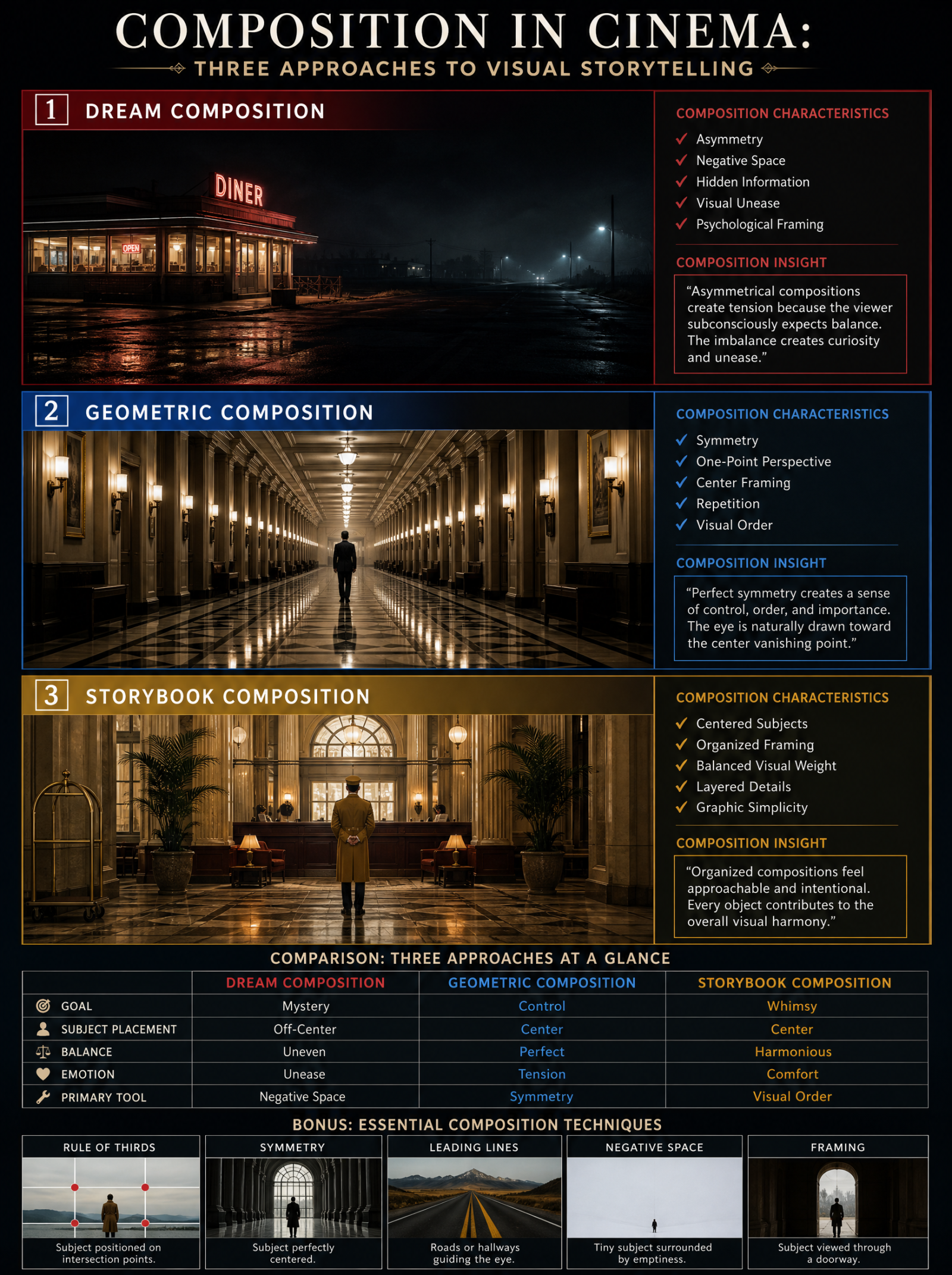 Composition: Lynch vs Kubrick vs Anderson