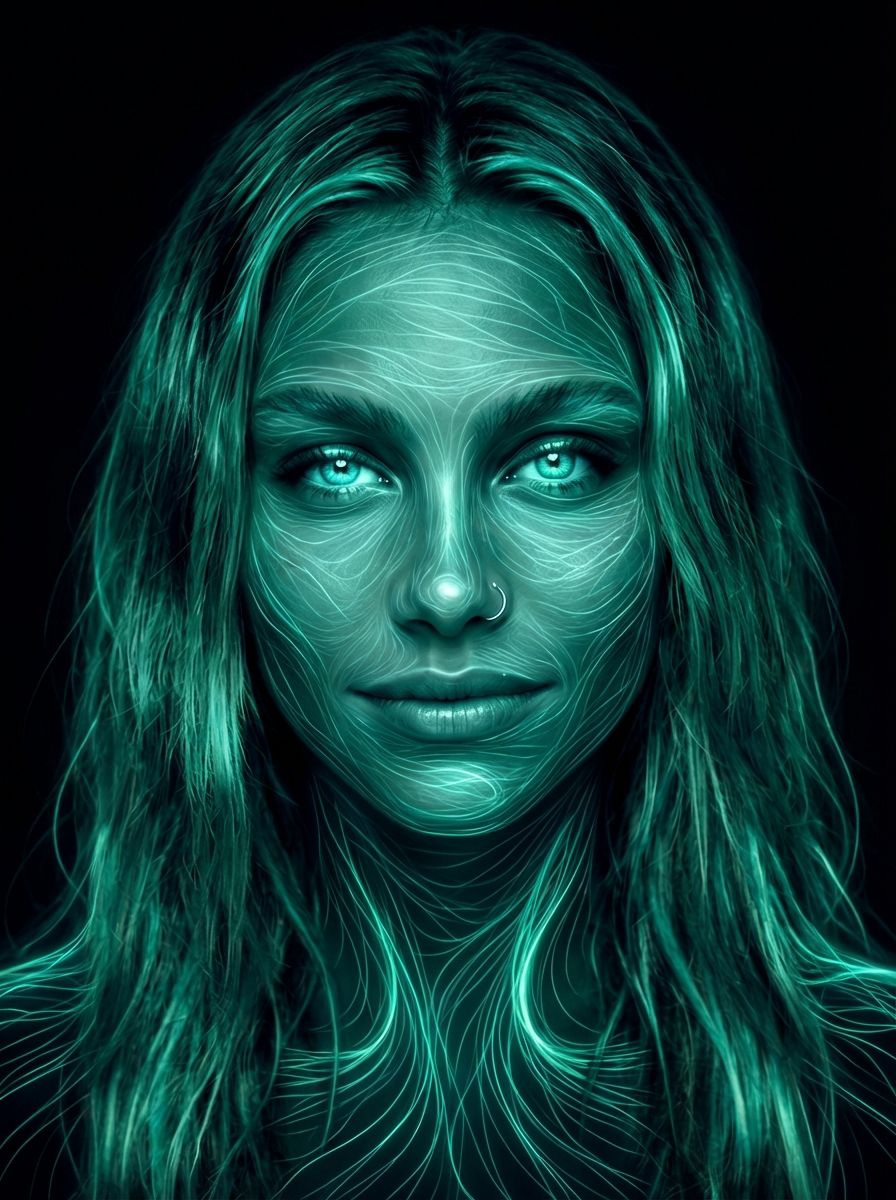 Green Line Portrait