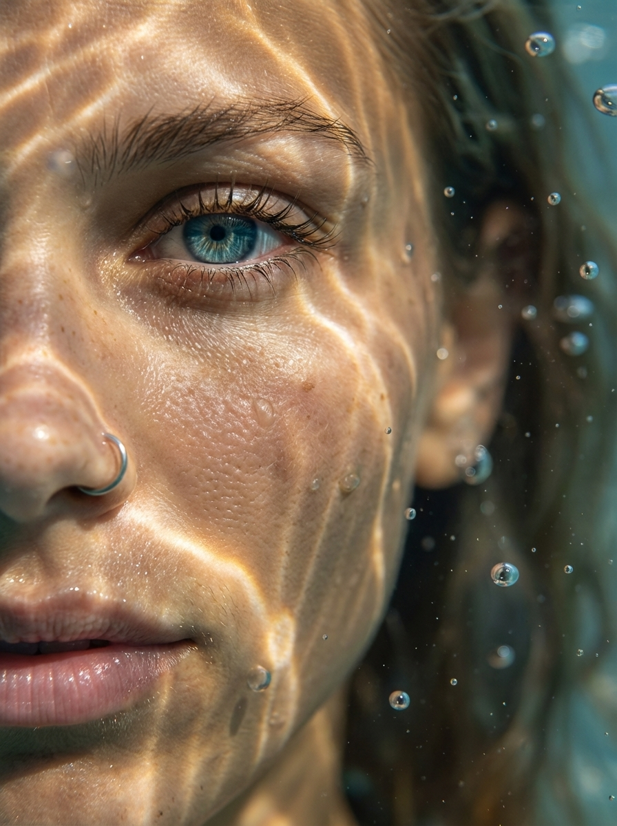 Partially Submerged - Hair down