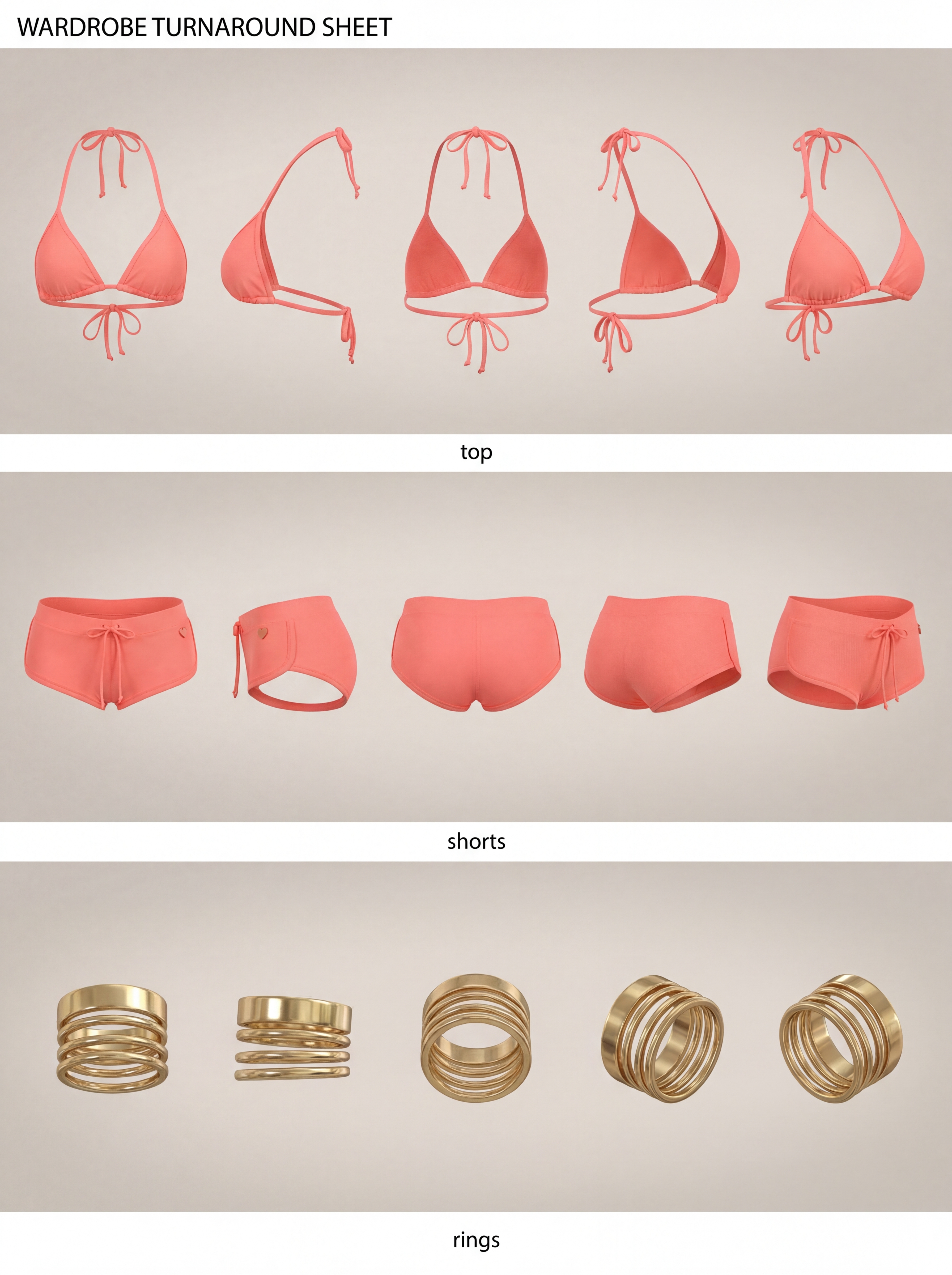Wardrobe Turnaround Sheet