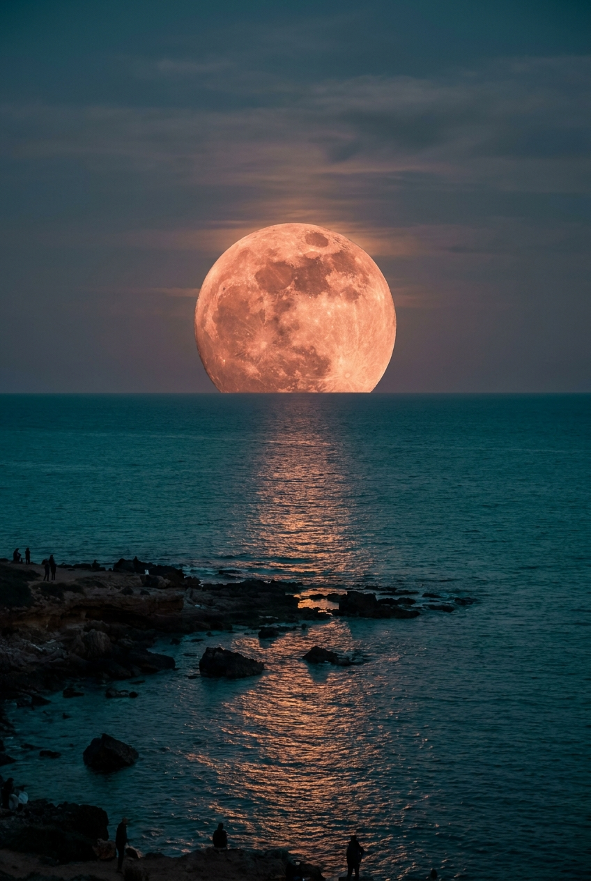 The Coral Moon-Color Study