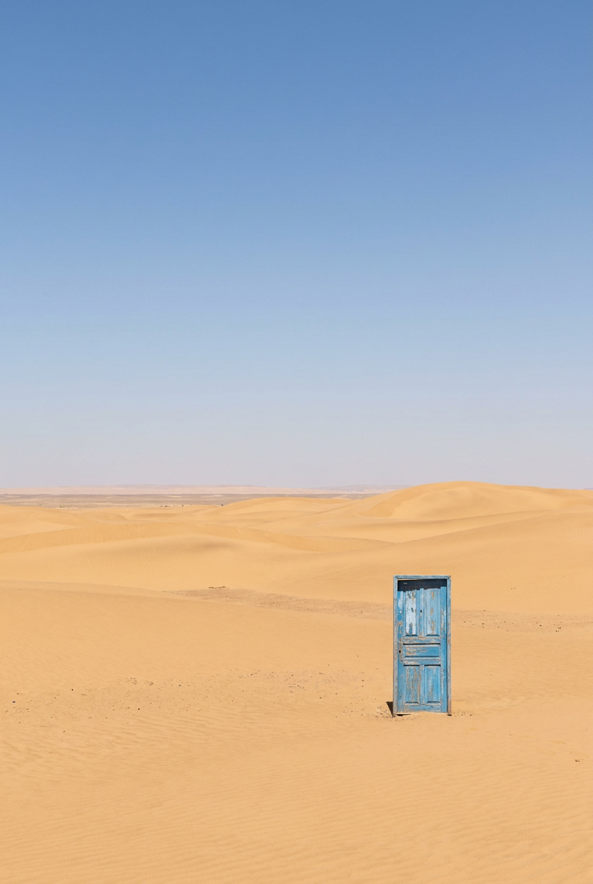The Desert Door-Negative Space Study, composition, using Unspecified AI image prompt