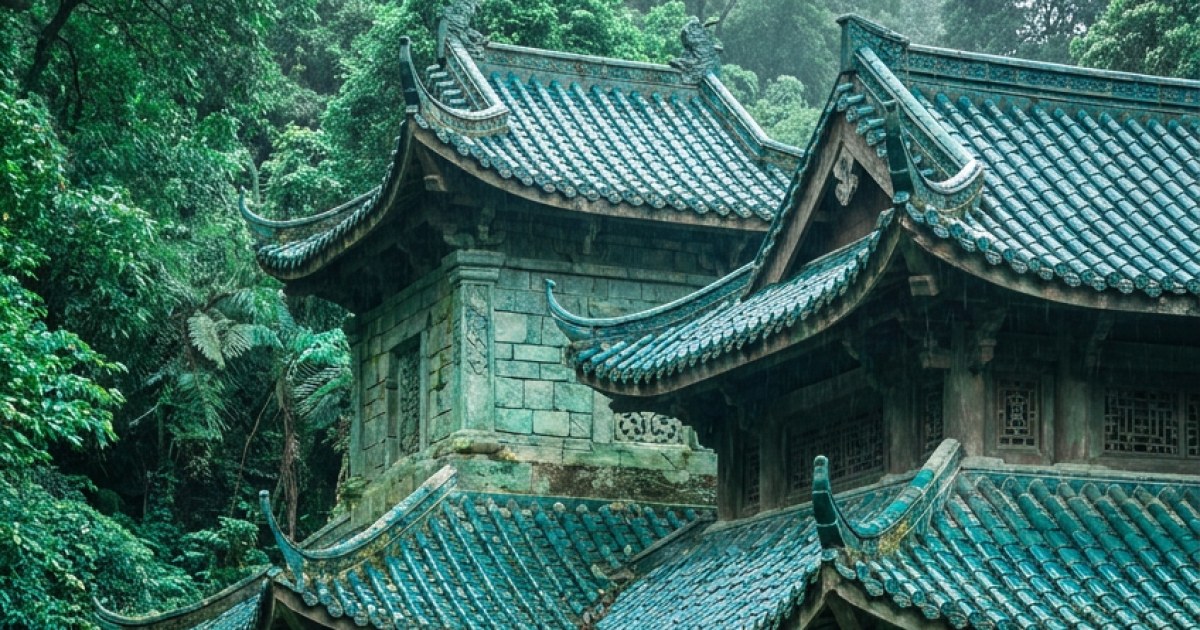 The Jade Temple analogous color study