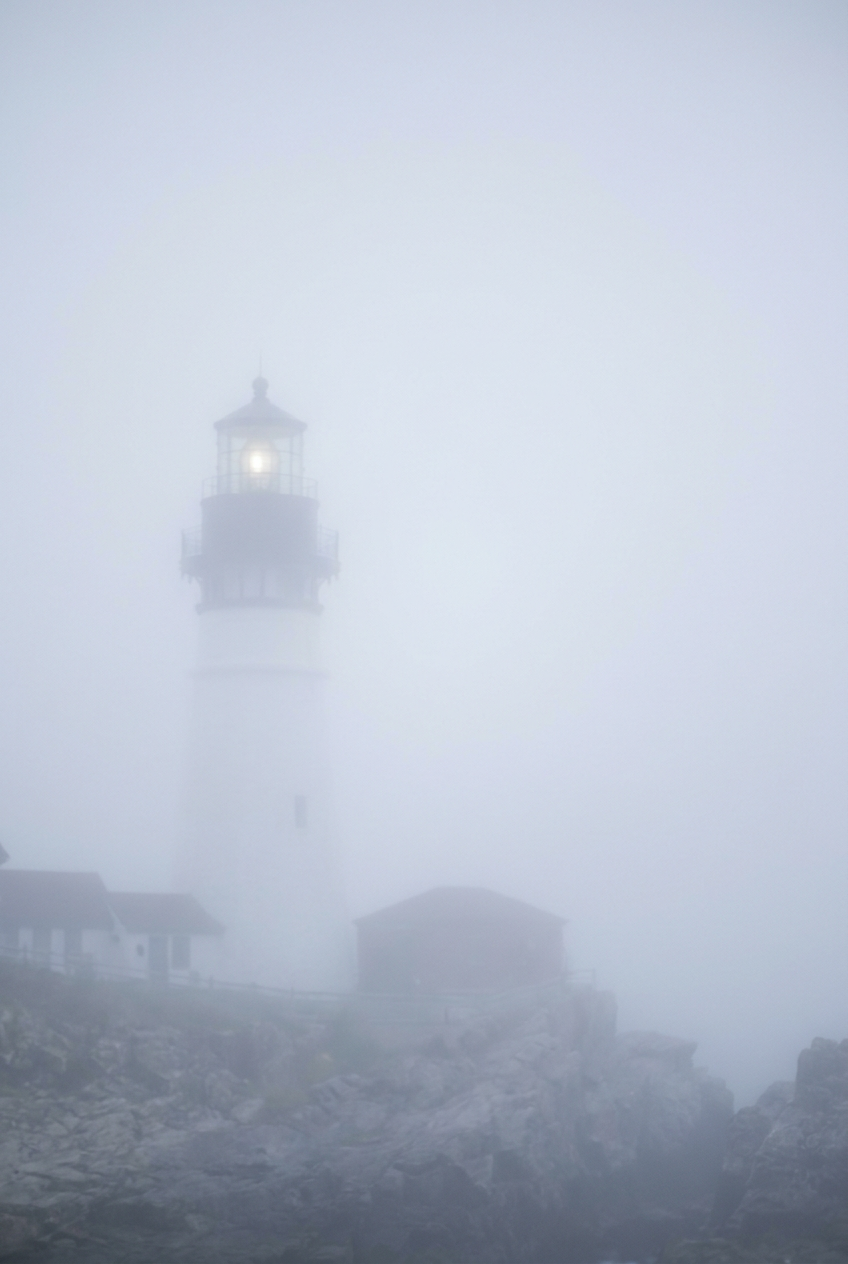 The Lighthouse Fog-Negative Space Study