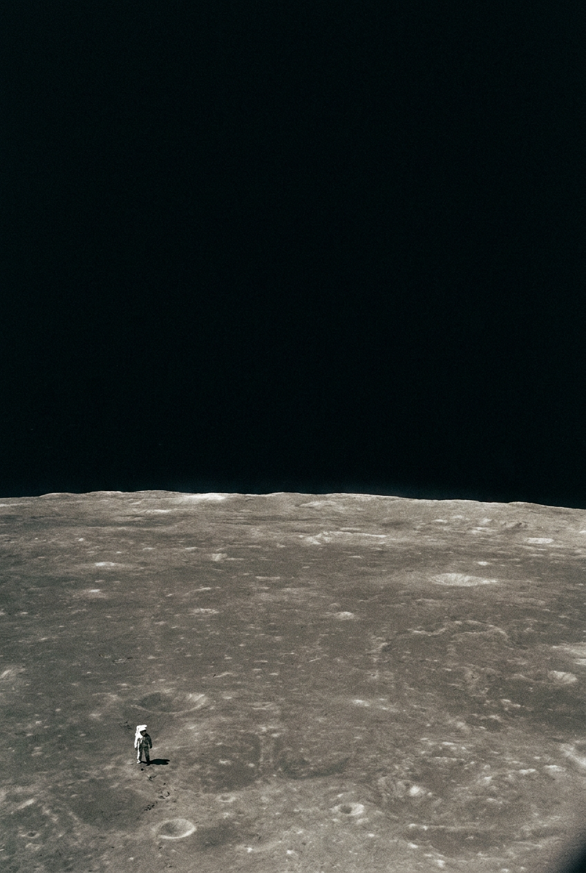 The Tiny Astronaut-Negatife Space Study, composition, using Unspecified AI image prompt